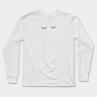 Closed eyes, just eyelashes Long Sleeve T-Shirt